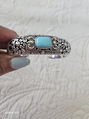 Samuel Benham BJC Sterling Silver And 18k Cuff Bracelet